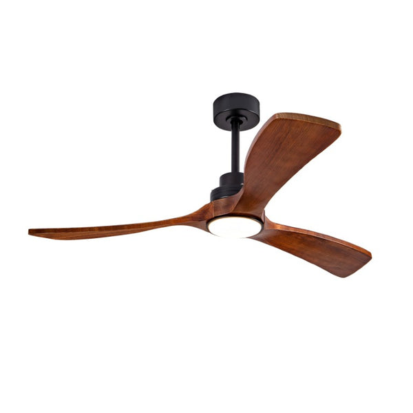 English Elm 52 Inch Ceiling Fan with Sycamore Wood Blades Dimmable LED and 6 Speed Reversible Motor W3727P508572