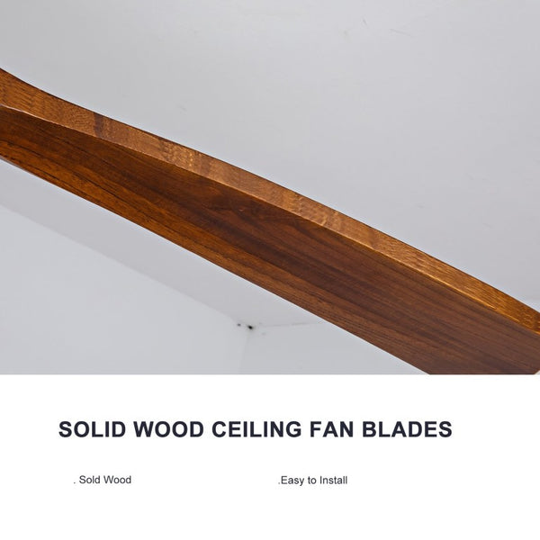 English Elm 52 Inch Ceiling Fan with Sycamore Wood Blades Dimmable LED and 6 Speed Reversible Motor W3727P508572