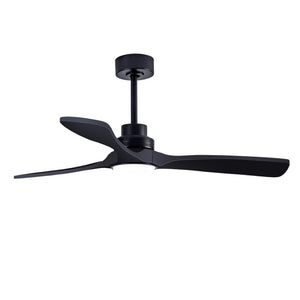 English Elm 52 Inch Black Sycamore Wood Ceiling Fan Dimmable Light Remote 6 Speed DC Motor W3727P508581