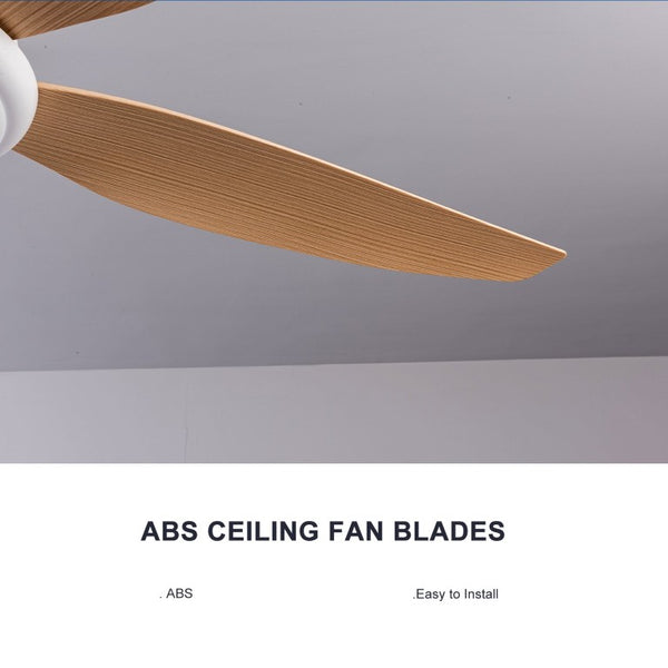 English Elm White Outdoor Ceiling Fan 56 Inch DC Motor with Remote Smart App Six Speed Control W3727P508786
