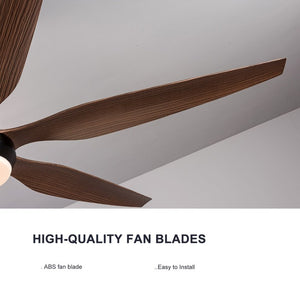 English Elm 66 Inch Farmhouse Ceiling Fan with Wood Grain Blades Quiet DC Motor Damp Rated Matte Black W3727P508802