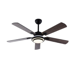 English Elm 52 Inch Sycamore Wood Blade Ceiling Fan with LED Light and Remote for Large Rooms W3727P511387