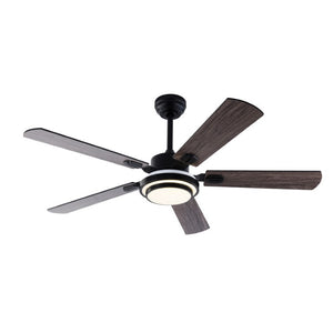 English Elm 52 Inch Sycamore Wood Blade Ceiling Fan with LED Light and Remote for Large Rooms W3727P511387
