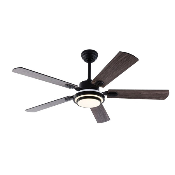 English Elm 52 Inch Sycamore Wood Blade Ceiling Fan with LED Light and Remote for Large Rooms W3727P511387