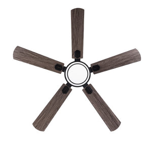 English Elm 52 Inch Sycamore Wood Blade Ceiling Fan with LED Light and Remote for Large Rooms W3727P511387