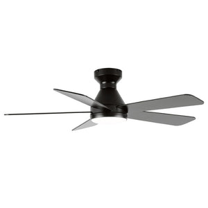 English Elm Ceiling Fan with Dimmable Light Flush Mount 52 Inch Quiet DC Motor Indoor Outdoor Black W3727P511414