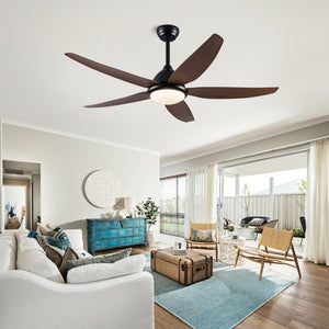 English Elm Ceiling Fan with Remote App Control 56 Inch DC Motor Six Speed Reversible for Living Rooms W3727P511461