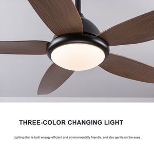 English Elm Ceiling Fan with Remote App Control 56 Inch DC Motor Six Speed Reversible for Living Rooms W3727P511461