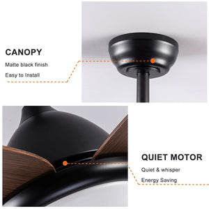 English Elm Ceiling Fan with Remote App Control 56 Inch DC Motor Six Speed Reversible for Living Rooms W3727P511461