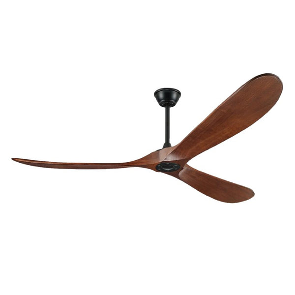 English Elm Natural Walnut Blade Ceiling Fan with DC Motor Smart Remote Indoor Outdoor 52 Inch W3727P511472