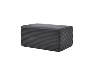 English Elm 95 Inch L Shaped Corduroy Sectional Cloud Sofa Modular Living Room Chaise Ottoman W3728S00021