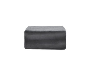 English Elm 105 Inch Modular Corduroy Sectional Sofa with Chaise Ottoman and Storage Pocket Grey - A W3728S00037