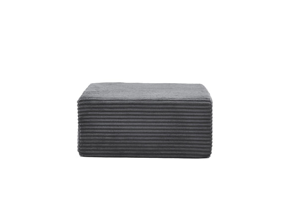 English Elm 105 Inch Modular Corduroy Sectional Sofa with Chaise Ottoman and Storage Pocket Grey - A W3728S00037