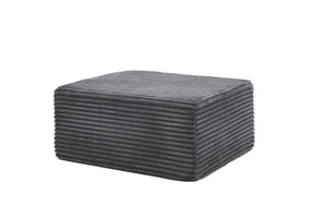 English Elm 105 Inch Modular Corduroy Sectional Sofa with Chaise Ottoman and Storage Pocket Grey - A W3728S00037