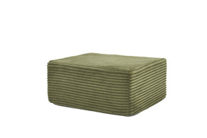 English Elm 105 Inch Modular Corduroy Sectional Sofa with Chaise Ottoman and Storage Pocket Green - A W3728S00038