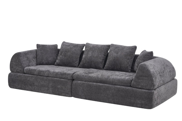 English Elm Cloud Modular Sectional with Ottoman Deep Foam Sink-in Seating for Living Rooms W3728S00040