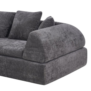 English Elm Cloud Modular Sectional with Ottoman Deep Foam Sink-in Seating for Living Rooms W3728S00040