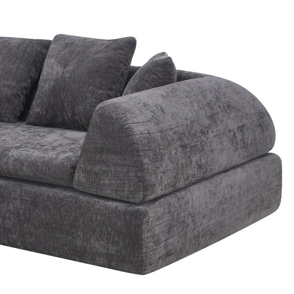 English Elm Cloud Modular Sectional with Ottoman Deep Foam Sink-in Seating for Living Rooms W3728S00040