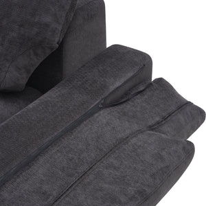 English Elm Modular U-shape Chenille Sectional with Ottoman Deep Seat Cloud Sofa for Living Room W3728S00041