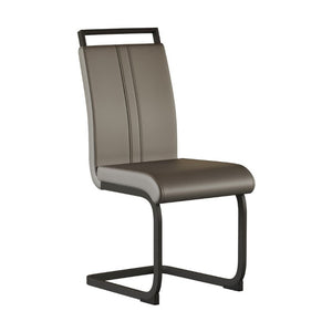 English Elm Modern High Back Faux Leather Dining Chairs Set of 4 with Sleek Black Metal Frames W3732P356629