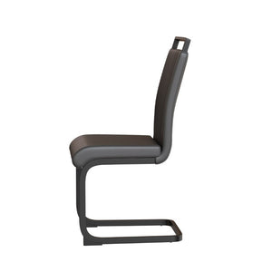 English Elm Modern High Back Faux Leather Dining Chairs Set of 4 with Sleek Black Metal Frames W3732P356629