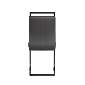 English Elm Modern High Back Faux Leather Dining Chairs Set of 4 with Sleek Black Metal Frames W3732P356629