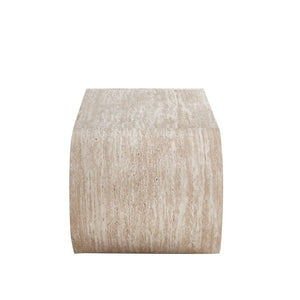 English Elm 47.24Curved Coffee Table Sculptural Open Base Natural Wood Grain Living Room Accent W3732P422842