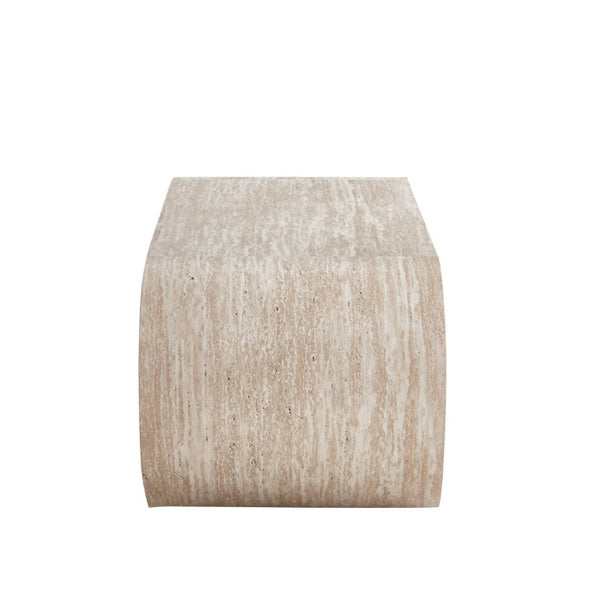 English Elm 47.24Curved Coffee Table Sculptural Open Base Natural Wood Grain Living Room Accent W3732P422842