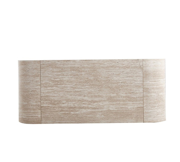 English Elm 47.24Curved Coffee Table Sculptural Open Base Natural Wood Grain Living Room Accent W3732P422842