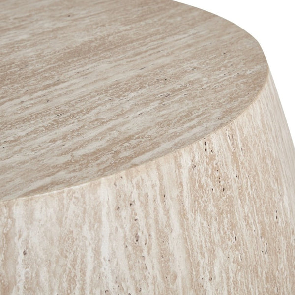 English Elm 34.65 Inch Two Tier Burl Wood Veneer Round Coffee Table with Natural Grain Living Room W3732P448286