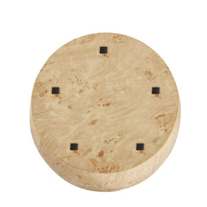 English Elm 34.65 Inch Two Tier Round Coffee Table Natural MDF Finish Fully Assembled Living Room W3732P448287