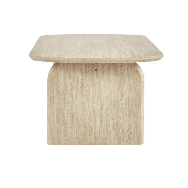 English Elm 38.19×22.83 Oval Wood Veneer Coffee Table with Open Shelf for Modern Living Rooms W3732P456542