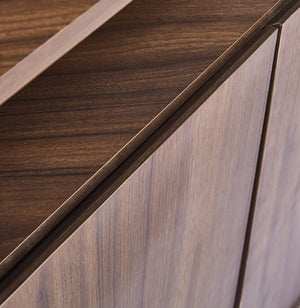 English Elm Modern Wood Grain Corner Cabinet with Built-in Power Strip and Open Shelving Storage W3732P508914