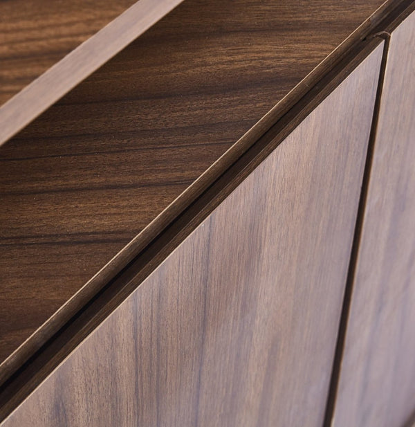 English Elm Modern Wood Grain Corner Cabinet with Built-in Power Strip and Open Shelving Storage W3732P508914