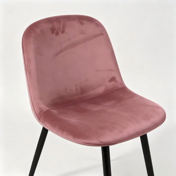 English Elm Dining Chairs Set of 4 Velvet Upholstered Spoon Back Mid-century Modern Style W3732P525602