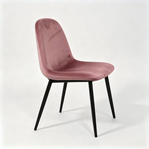 English Elm Dining Chairs Set of 4 Velvet Upholstered Spoon Back Mid-century Modern Style W3732P525602