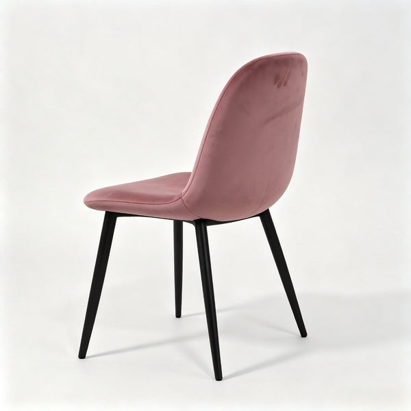 English Elm Dining Chairs Set of 4 Velvet Upholstered Spoon Back Mid-century Modern Style W3732P525602