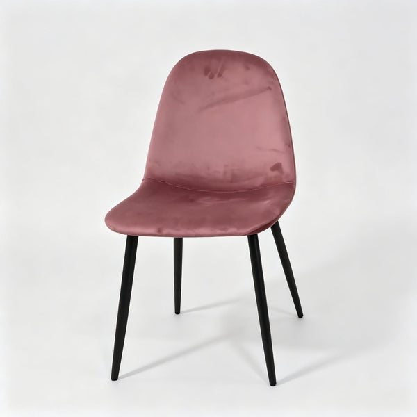 English Elm Dining Chairs Set of 4 Velvet Upholstered Spoon Back Mid-century Modern Style W3732P525602