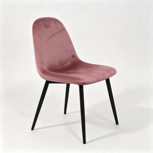English Elm Dining Chairs Set of 4 Velvet Upholstered Spoon Back Mid-century Modern Style W3732P525602
