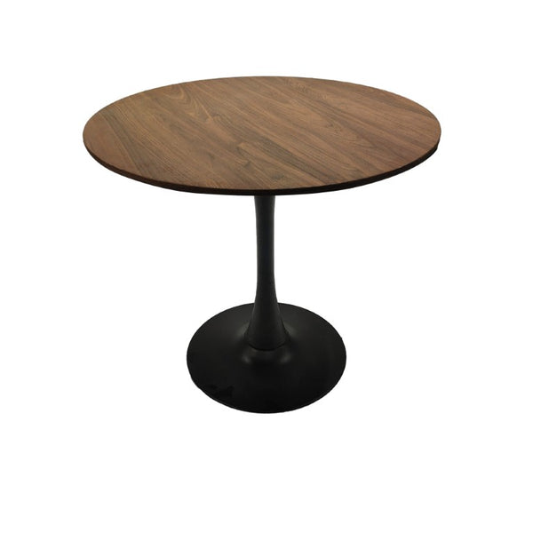 English Elm 34.65 Inch Round Walnut MDF Dining Table Mid-Century Tulip Pedestal Seats up to Four W3732P586616