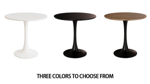 English Elm 34.65 Inch Round Walnut MDF Dining Table Mid-Century Tulip Pedestal Seats up to Four W3732P586616