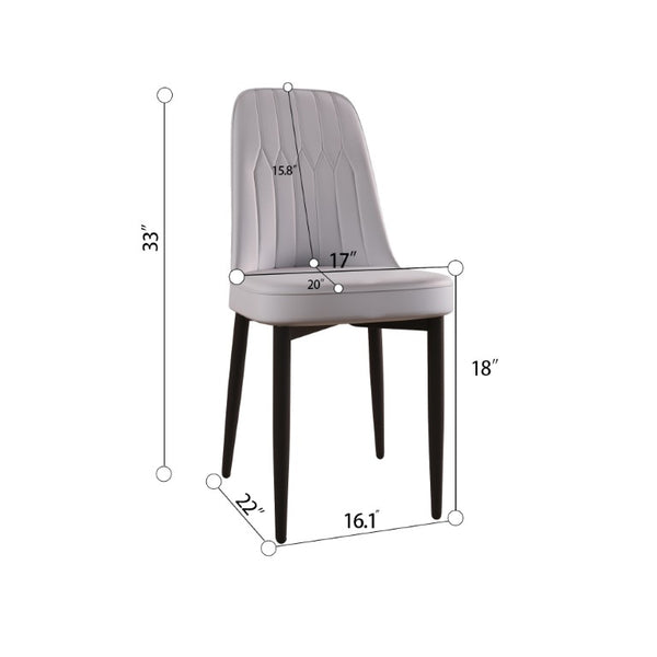 English Elm 51 Inch Rectangular Tempered Glass Dining Set for 4 with Cushioned PU Chairs Modern W3732S00103