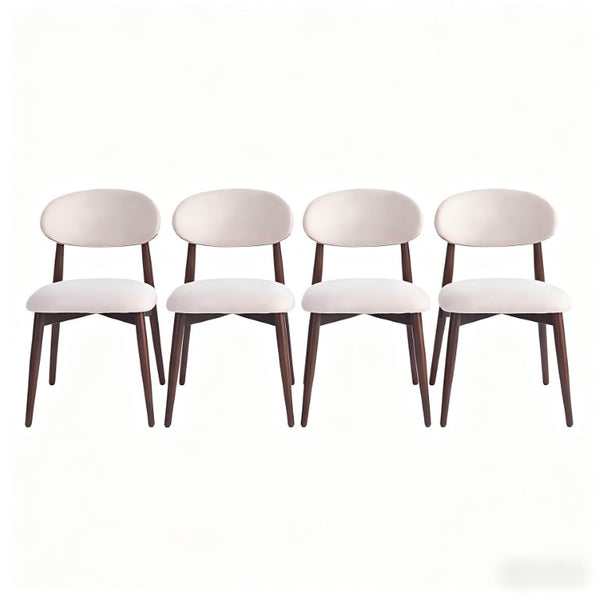 English Elm 55Modern 5 Piece Dining Set Wood Grain Tabletop Black Metal Frame Upholstered Chairs W3732S00118