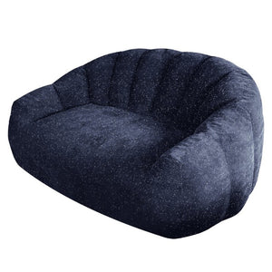 English Elm Starry Sky Bear Paw Oversized Bean Bag Sofa Faux Fur Plush Armrest Lounger for Bedroom Blue W3737P530964
