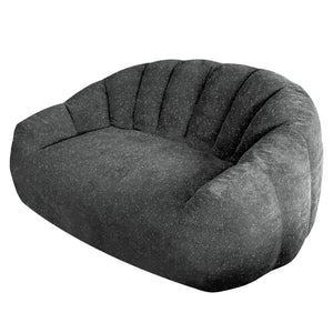 English Elm Starry Sky Bear Paw Oversized Bean Bag Sofa Faux Fur Plush Armrest Lounger for Bedroom Grey W3737P530966