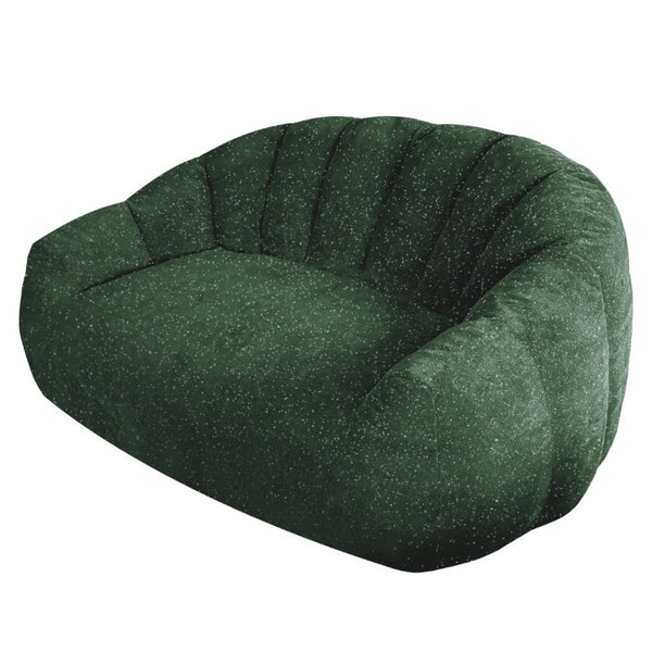 English Elm Starry Sky Bear Paw Oversized Bean Bag Sofa Faux Fur Plush Armrest Lounger for Bedroom Green W3737P530970