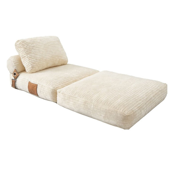 English Elm Lazy Convertible Foam Lounge Chair Foldable Sofa Bed for Dorm Living Room Studio W3737P531275