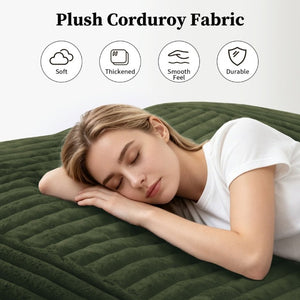 English Elm Dy-Ddy-Shenhui1,oversized Corduroy Bean Bag with Memory Foam Fill for Dorms and Living Rooms Green W3737P531296