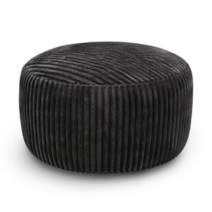 English Elm Oversized Corduroy Bean Bag Chair Memory Foam Round Lounge Seat for Bedroom Dorm Black W3737P531628