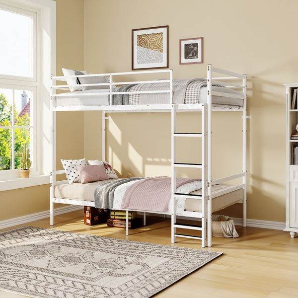 English Elm Metal Twin Over Bunk Bed Sturdy Steel Frame for Kids Dorms and Guest Rooms W3752P464164